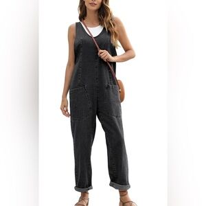 Amazon Denim Jumpsuit // size small // washed black